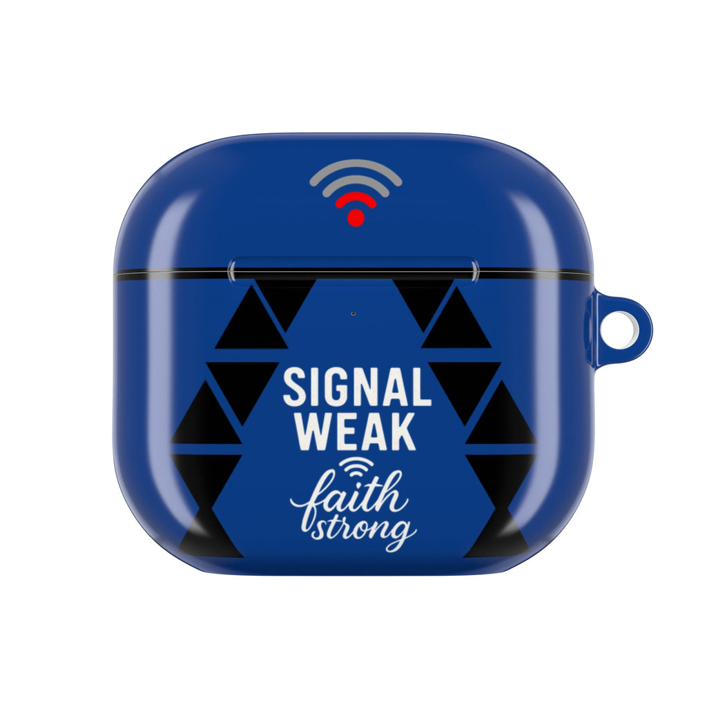 AirPods Case — "Signal Weak, Faith Strong" Blue Protective Case