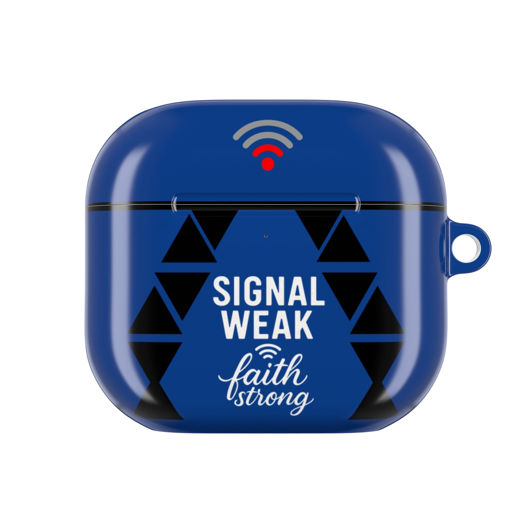 AirPods Case — "Signal Weak, Faith Strong" Blue Protective Case
