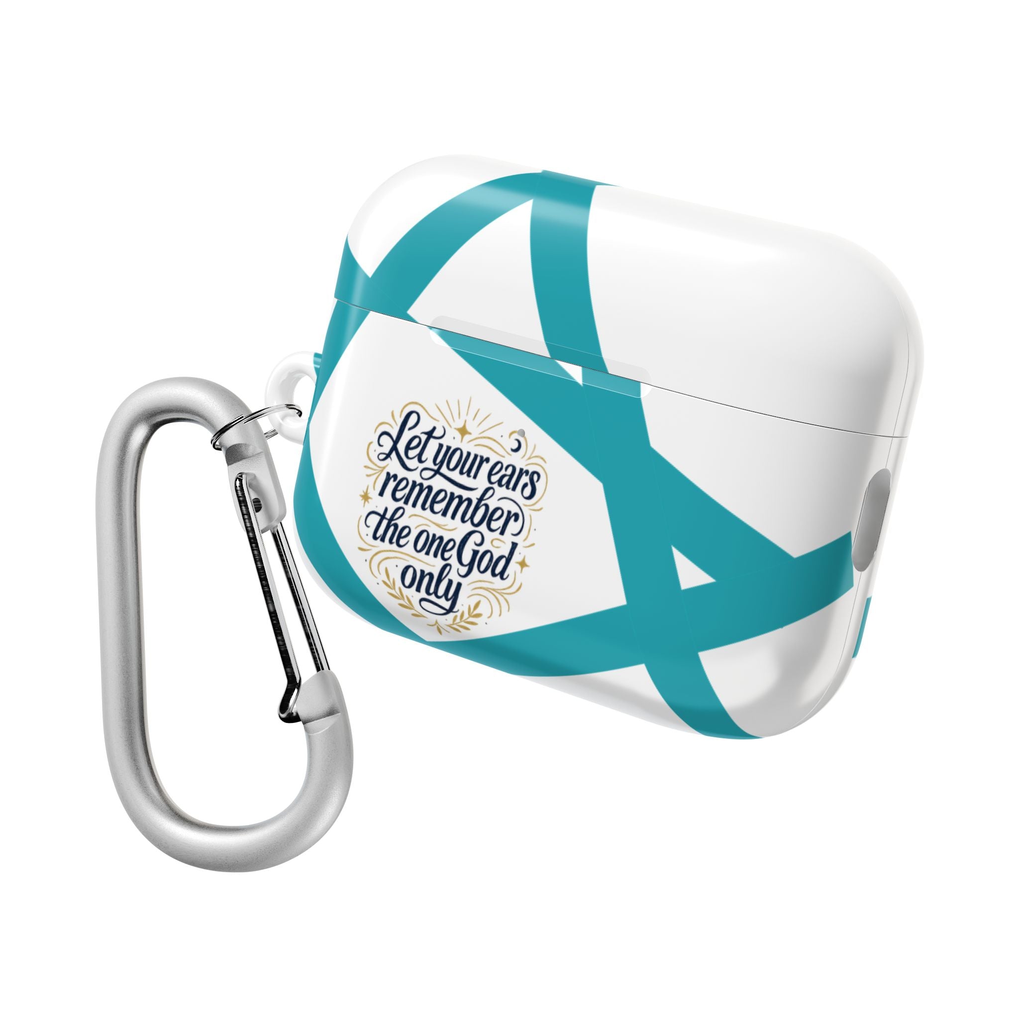 AirPod Case — Religious Star Design with “Let Your Ears Remember the One God Only”