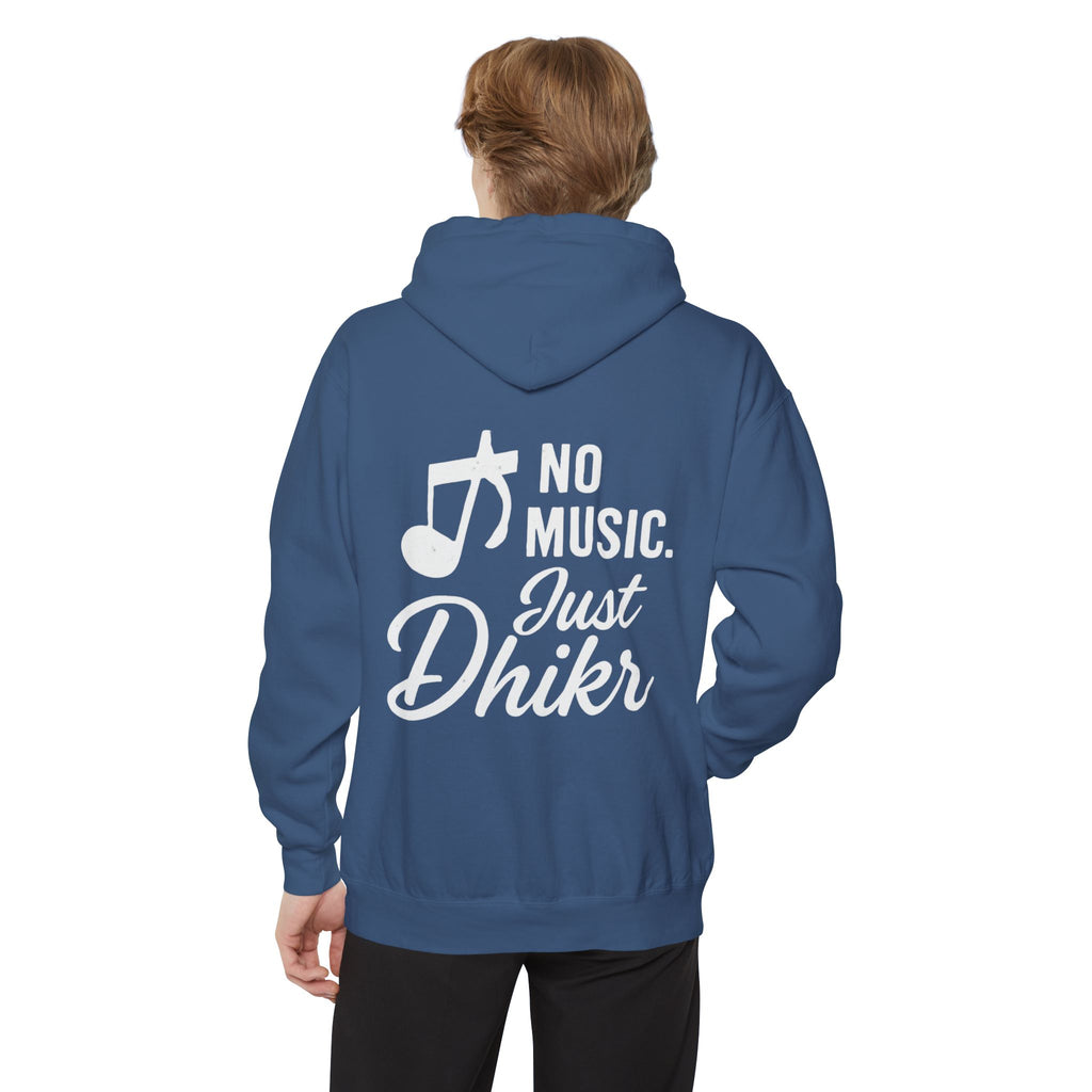 Hoodie — "No Music, Just Dhikr" Spiritual Music Note Hoodie
