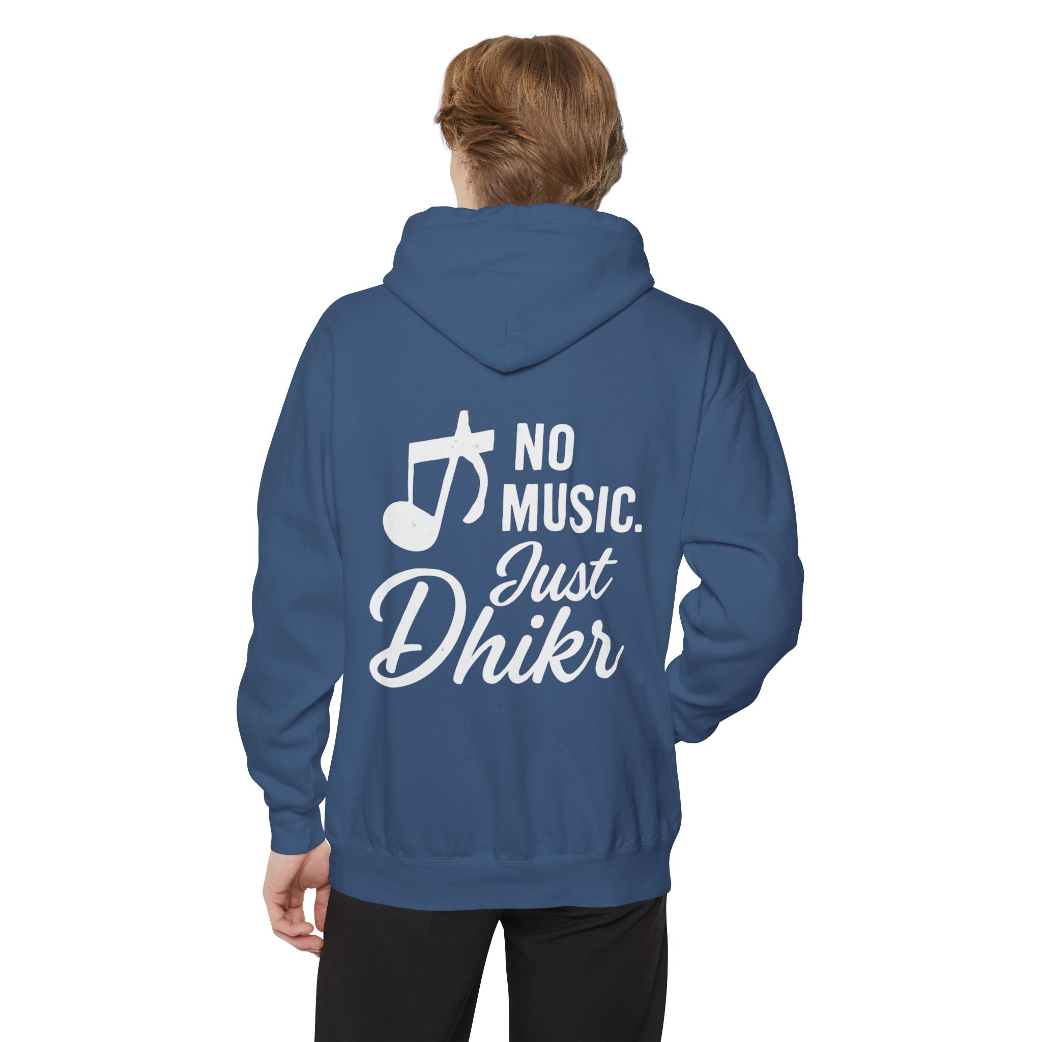 Hoodie — "No Music, Just Dhikr" Spiritual Music Note Hoodie