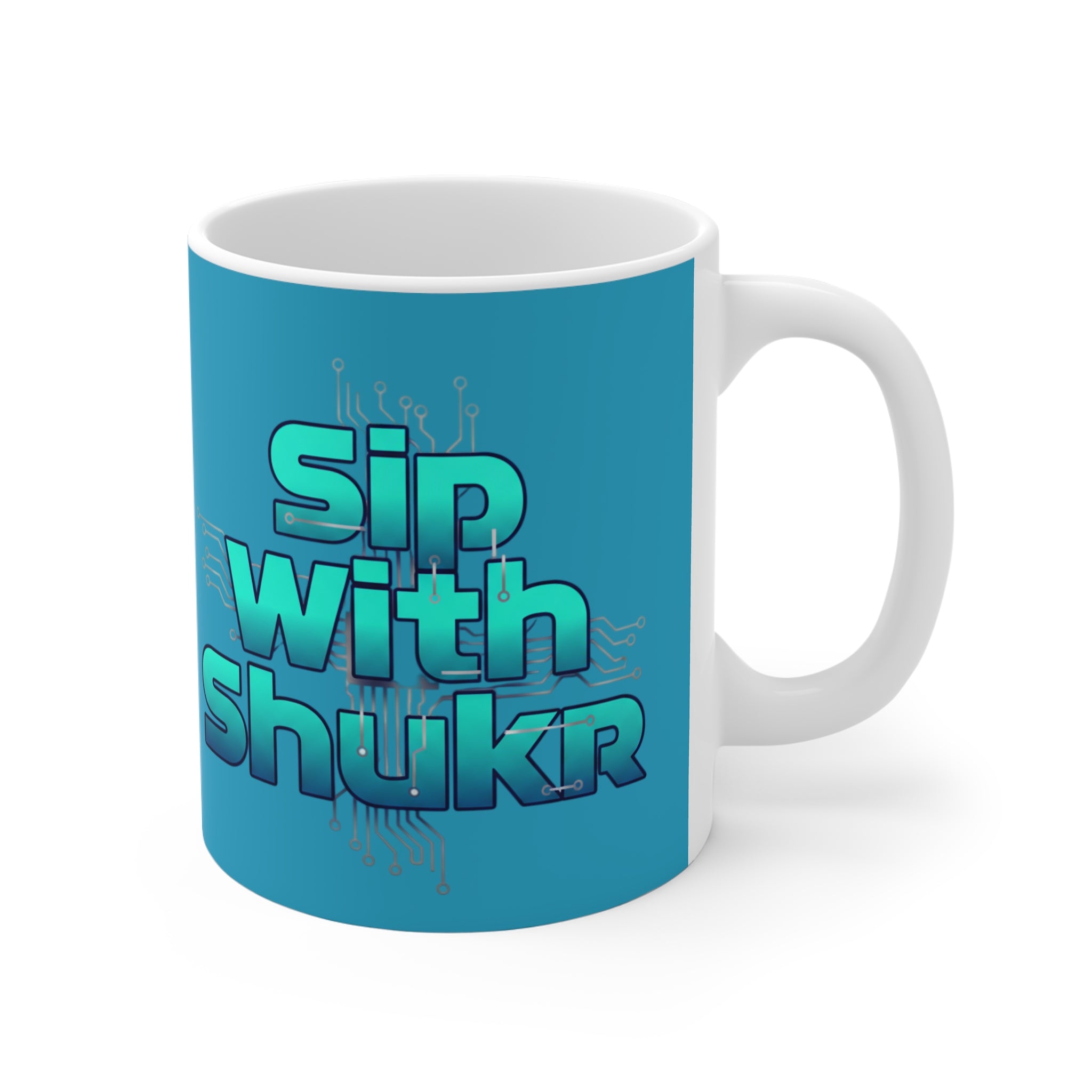 Ocean Blue Coffee Mug — "Sea What Happens" Nautical Drinkware