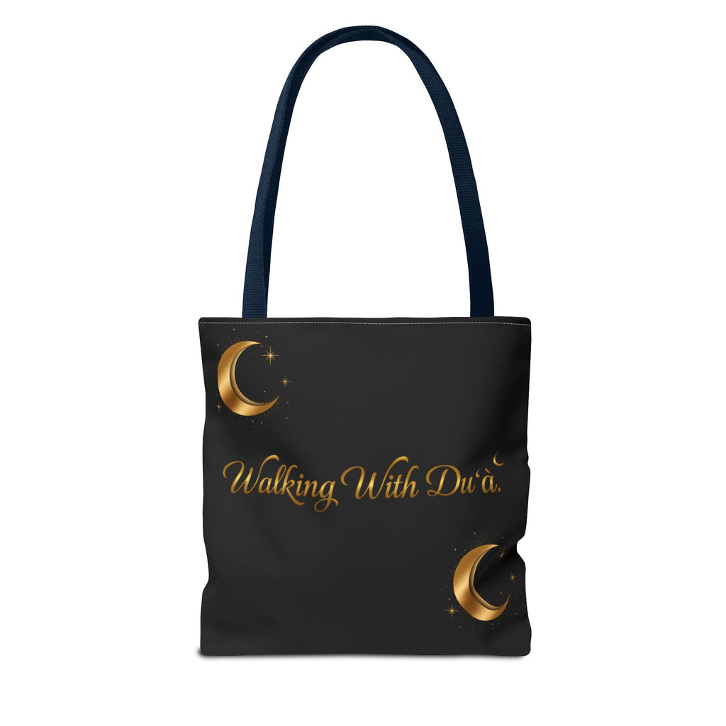 Walking With Dua Tote Bag — Inspirational Script Canvas Tote