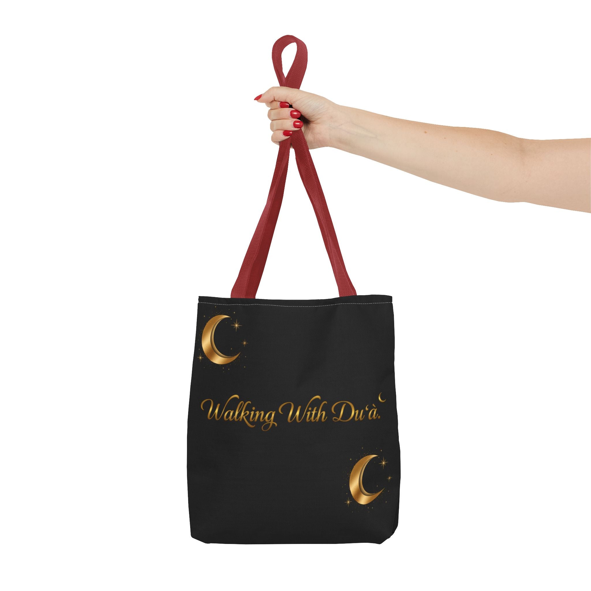 Walking With Dua Tote Bag — Inspirational Script Canvas Tote