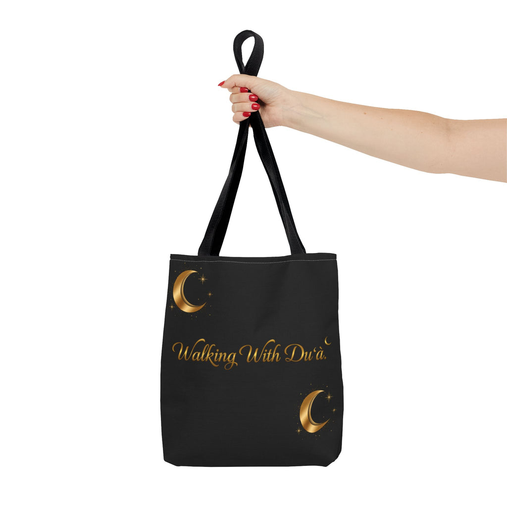 Walking With Dua Tote Bag — Inspirational Script Canvas Tote
