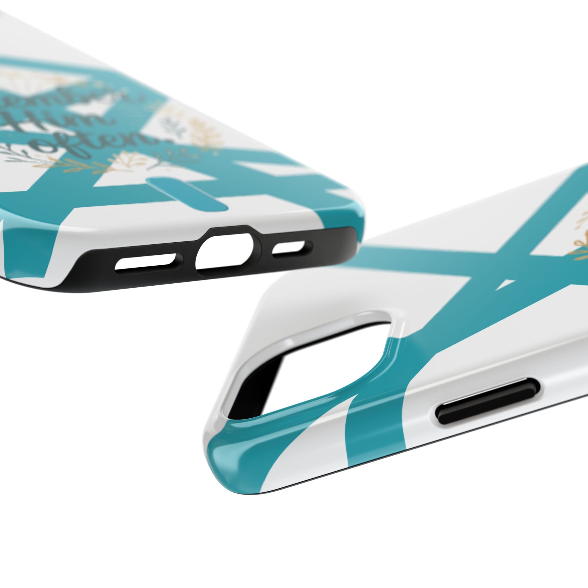 Remember Him Often Tough Phone Case — Floral Teal Memorial Protective Cover