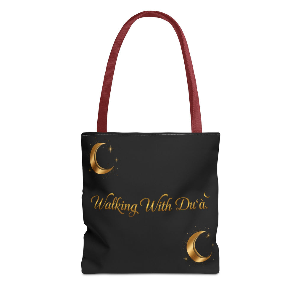 Walking With Dua Tote Bag — Inspirational Script Canvas Tote