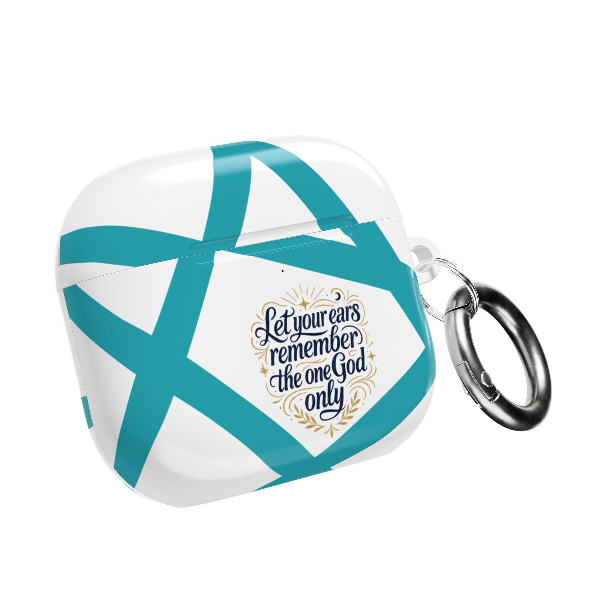AirPod Case — Religious Star Design with “Let Your Ears Remember the One God Only”